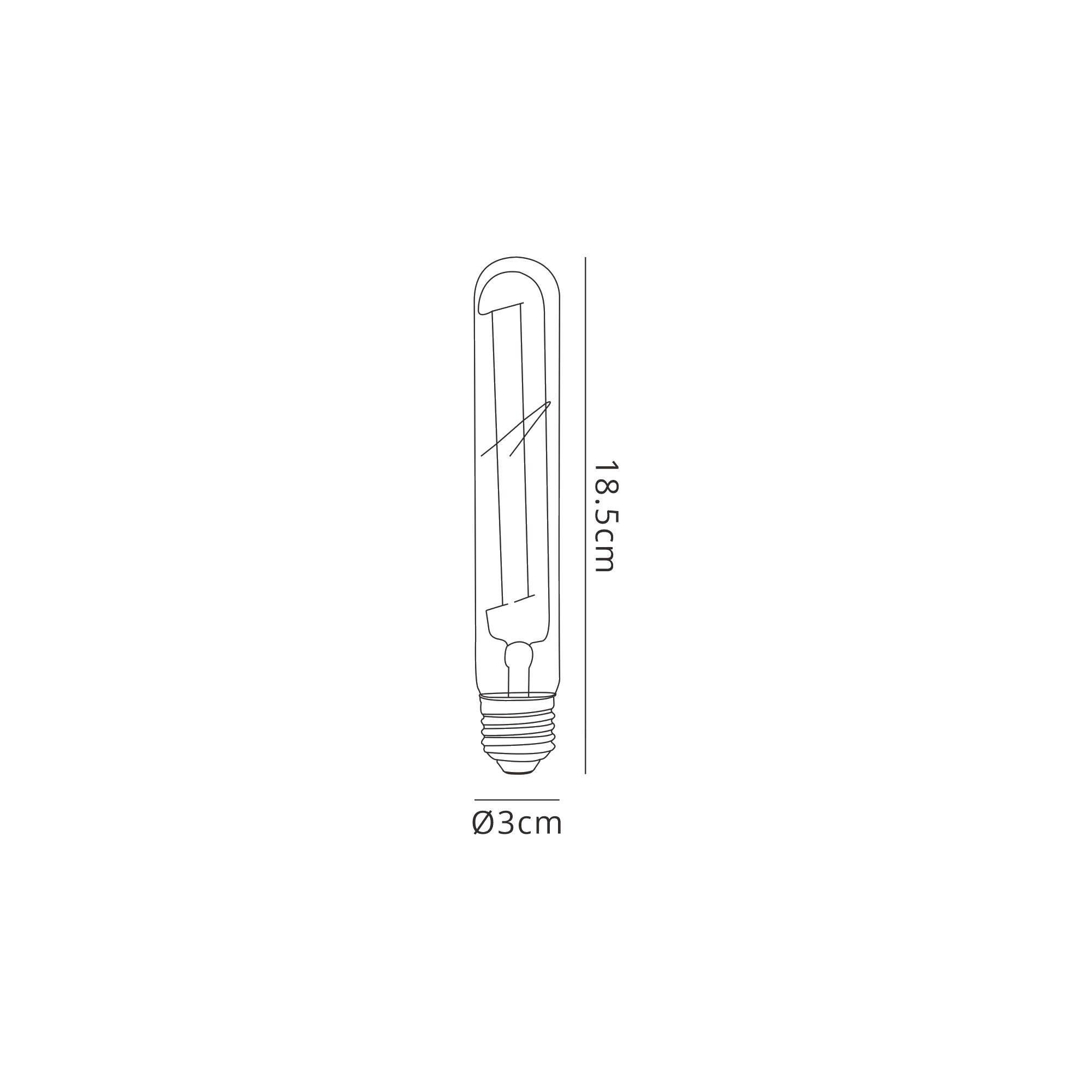 R09233  LED 18.5cm T30 Vintage E27